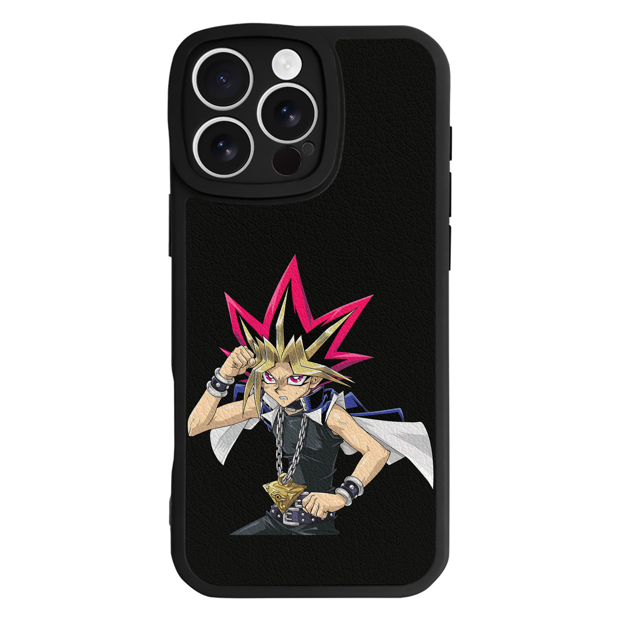 （画像用） 遊☆戯☆王 Yu-Gi-Oh! 【iPhone 16シリーズ対応】シリコンスマホケース（レザー調） 材質：シリコン
